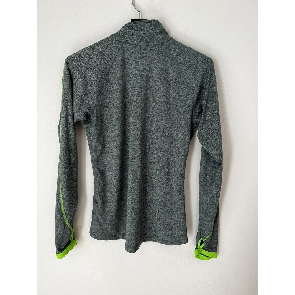 Nike Running Dri Fit Long Sleeve Half Zip Mens Sz Small Heather Blue Reflective - Picture 7 of 7